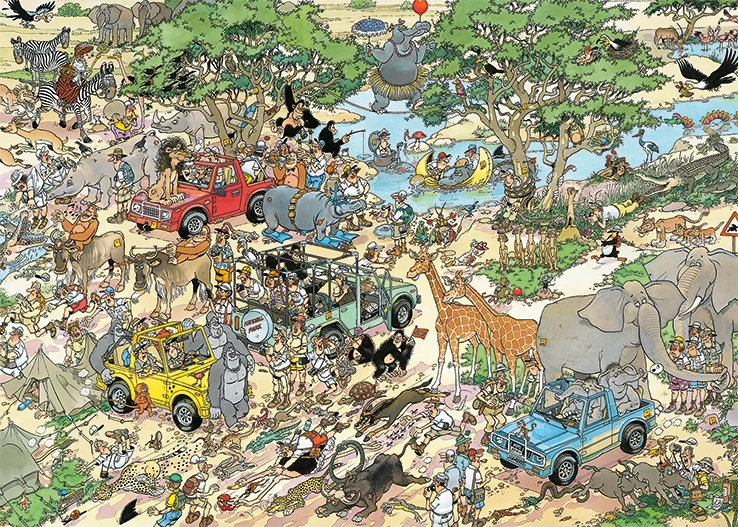 Jumbo 19001 Puzzel Jan Van Haasteren Storm & Safari 2×1000 5 Jumbo 19001 Puzzel Jan Van Haasteren Storm & Safari 2×1000 - Image 3