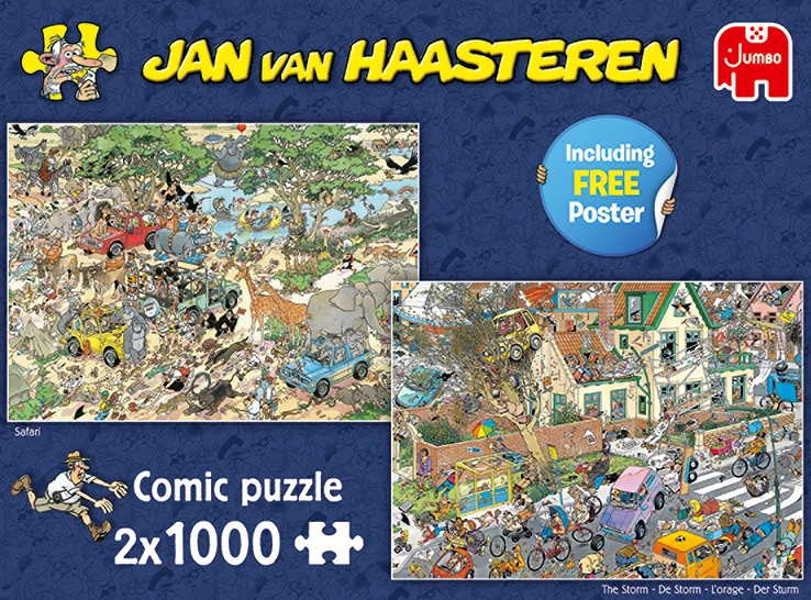 Jumbo 19001 Puzzel Jan Van Haasteren Storm & Safari 2×1000 9 Jumbo 19001 Puzzel Jan Van Haasteren Storm & Safari 2×1000 - Image 7