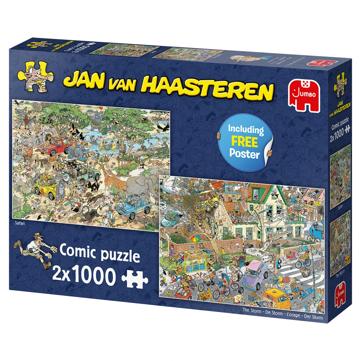 Jumbo 19001 Puzzel Jan Van Haasteren Storm & Safari 2×1000 8 Jumbo 19001 Puzzel Jan Van Haasteren Storm & Safari 2×1000 - Image 6
