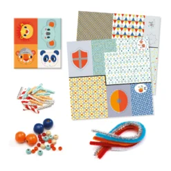 Djeco Rijgen Knutselset Mijn-Ridders -Peuter Plezier Verkoopwinkel Djeco Rijgen met chenille Ridders 2