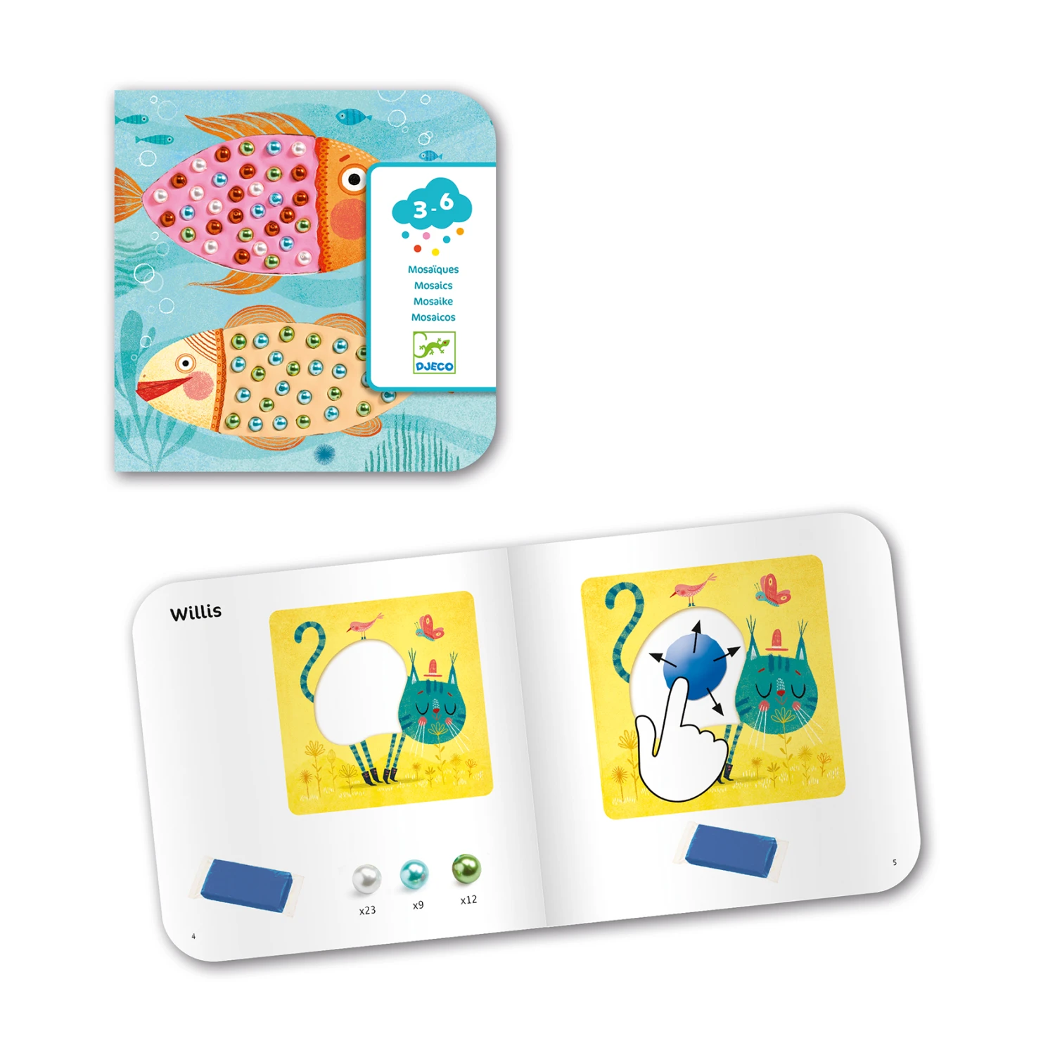 Djeco Kleiset Parelmozaiken Knutselset 4 Djeco Kleiset Parelmozaiken Knutselset - Image 2