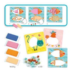 Djeco Kleiset Parelmozaiken Knutselset 9 Djeco Kleiset Parelmozaiken Knutselset -Peuter Plezier Verkoopwinkel Djeco kleiset mozaiek 2