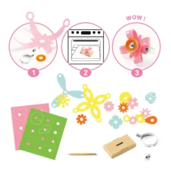 Djeco Ringen Maken Met Krimpfolie DIY 7 Djeco Ringen Maken Met Krimpfolie DIY -Peuter Plezier Verkoopwinkel Djeco krimpfolie ringen maken knutselpakket 2