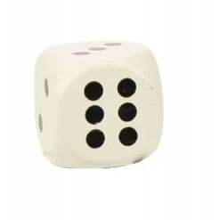BIGJIGS Dobbelsteen XL Prijs Per Stuk -Peuter Plezier Verkoopwinkel Giant Dice houten dobbelsteen 30 mm wit 1