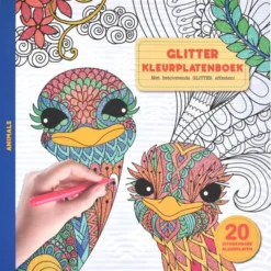 Glitter Kleurplatenboek Kleurboek Animals -Peuter Plezier Verkoopwinkel Glitter kleurplatenboek Animals cover speelactief.nl 1