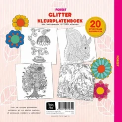 Glitter Kleurplatenboek Kleurboek Forest 7 Glitter Kleurplatenboek Kleurboek Forest -Peuter Plezier Verkoopwinkel Glitter kleurplatenboek Forest backcover speelactief.nl