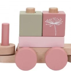 Little Dutch LD8035 Houten Blokkentrein Flowers FSC -Peuter Plezier Verkoopwinkel LD8035 little dutch blokkentrein flowers 5
