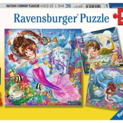 Betoverende Zeemeerminnen Puzzelbox Ravensburger 3 X 49 Stukjes