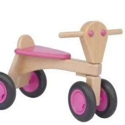 Beukenhouten Loopfiets VanDijkToys Div Kleuren In Color Roze -Peuter Plezier Verkoopwinkel beukenhouten loopfiets rose v.dijktoys