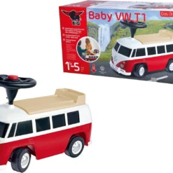Big Baby VW T1 Red Loopauto Bobby Car -Peuter Plezier Verkoopwinkel big loopauto baby vw t1 rood