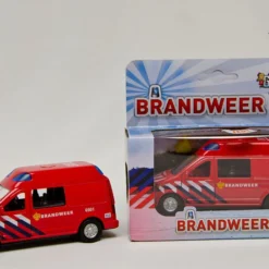 Brandweerauto NL Pull Back Met Licht En Geluid -Peuter Plezier Verkoopwinkel brandweerauto kidsglobe 510549