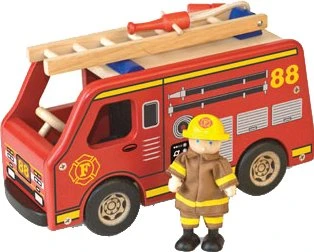 Houten Brandweerauto Pintoy 4 Houten Brandweerauto Pintoy - Image 2