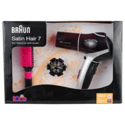 Fohn Set Braun Satin Hair 7 Met Borstel -Peuter Plezier Verkoopwinkel braun satin hair 7 fohnset theo klein 5867 1 1