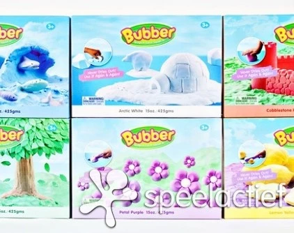 Zachtblijvende Boetseerklei Bubber 1200 G. -diverse Kleuren 3 Zachtblijvende Boetseerklei Bubber 1200 G. -diverse Kleuren