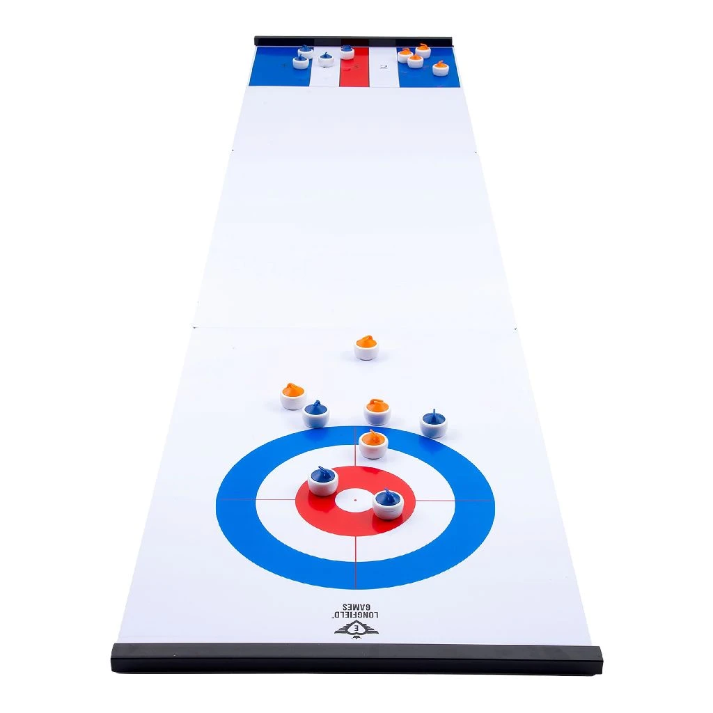 Curling/Sjoelen 2-in-1 Shuffleboard 180×39 Cm. 4 Curling/Sjoelen 2-in-1 Shuffleboard 180×39 Cm. - Afbeelding 2