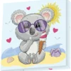 Diamond Dotz Koala Cream 22x22cm. DiamondPainting -Peuter Plezier Verkoopwinkel diamond dotz koala cream 22x22cm