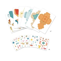 Djeco Knutselpakket Wrijfplaatjes Dieren 3D -Peuter Plezier Verkoopwinkel djeco 3D knutselpakket dieren 2