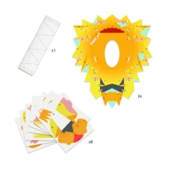 Djeco 3D-Poster Koning Leeuw Knutselpakket -Peuter Plezier Verkoopwinkel djeco 3D poster koning leeuw 2