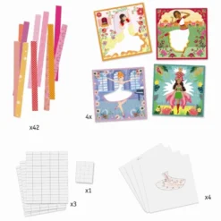 Djeco Danseressen Vouwen Knutselpakket -Peuter Plezier Verkoopwinkel djeco danseressen vouwen 3