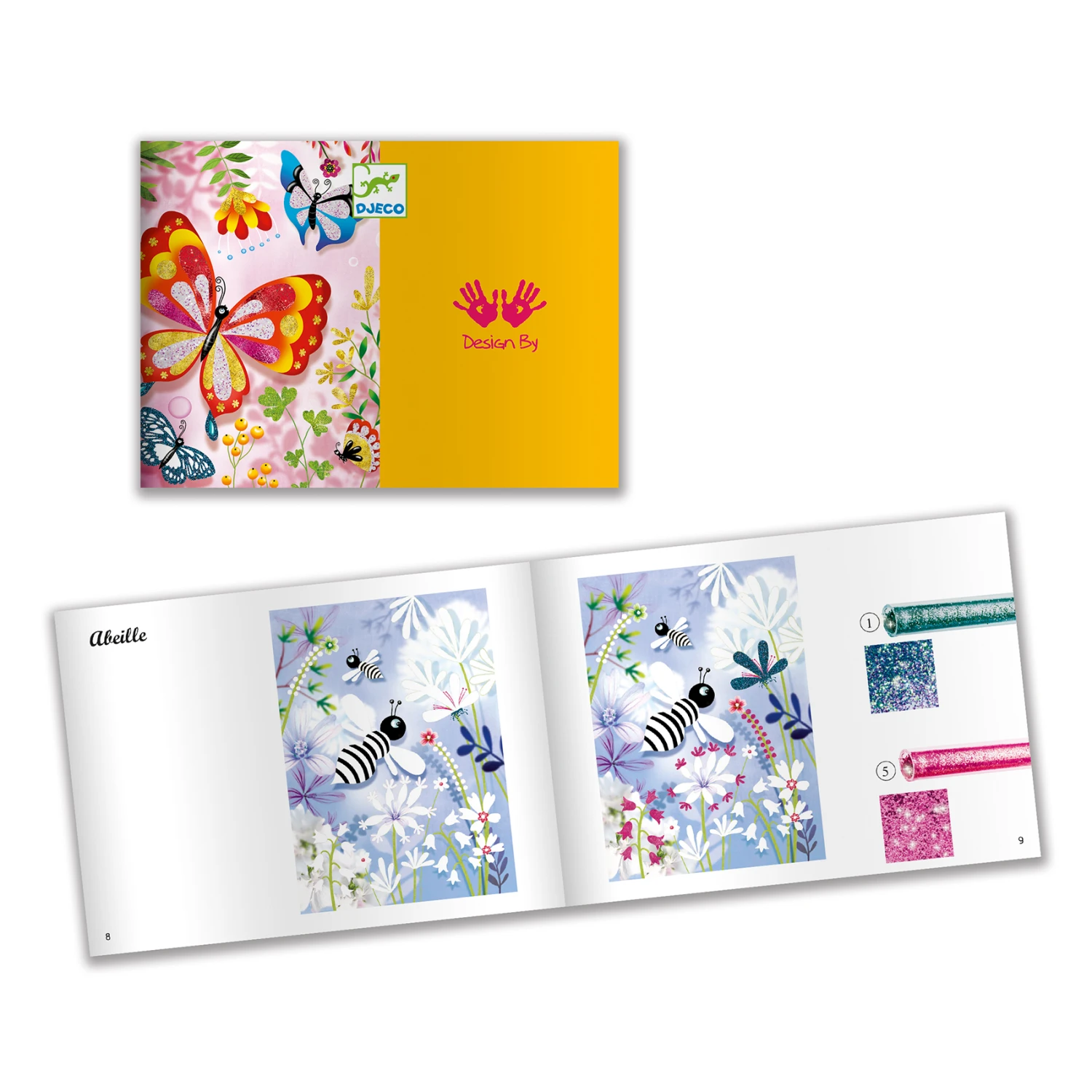 Djeco Glitterschilderijtjes Kleine Beestjes Knutselset 4 Djeco Glitterschilderijtjes Kleine Beestjes Knutselset - Afbeelding 2