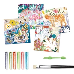 Djeco Knutselset Glitterschilderijtjes Tropico -Peuter Plezier Verkoopwinkel djeco glitterschilderijtjes tropico 1