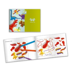 Djeco Knutselset Dinosaurus Trekpoppen Kleur-knutselpakket -Peuter Plezier Verkoopwinkel djeco knutselpakket dinosaurussen 4