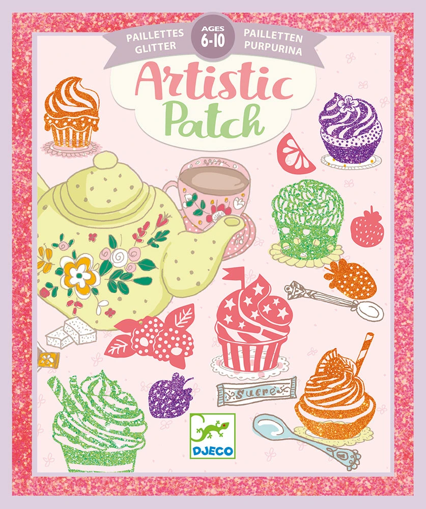 Djeco Knutselset Artistieke-glitterplaatjes Lekkernijen 3 Djeco Knutselset Artistieke-glitterplaatjes Lekkernijen