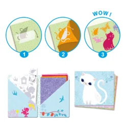 Djeco Knutselset Artistieke-veloursplaatjes Kleine-huisdieren -Peuter Plezier Verkoopwinkel djeco knutselset artistieke veloursplaatjes kleine huisdieren 2