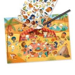 Djeco Krasplaatjes/Wrijfplaatjes Savanne Woestijn-en-noordpool 7 Djeco Krasplaatjes/Wrijfplaatjes Savanne Woestijn-en-noordpool -Peuter Plezier Verkoopwinkel djeco knutselset wrijfplaatjes savanne woestijn noordpool 2