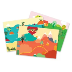 Djeco Krasplaatjes/Wrijfplaatjes Zee-bergen-platteland Het-is-vakantie 5 Djeco Krasplaatjes/Wrijfplaatjes Zee-bergen-platteland Het-is-vakantie -Peuter Plezier Verkoopwinkel djeco knutselset wrijfplaatjes zee bergen platteland het is vakantie 1