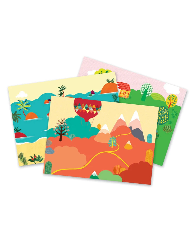 Djeco Krasplaatjes/Wrijfplaatjes Zee-bergen-platteland Het-is-vakantie 4 Djeco Krasplaatjes/Wrijfplaatjes Zee-bergen-platteland Het-is-vakantie - Image 2