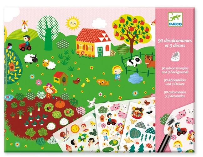 Djeco Krasplaatjes/Wrijfplaatjes Zee-bergen-platteland Het-is-vakantie 3 Djeco Krasplaatjes/Wrijfplaatjes Zee-bergen-platteland Het-is-vakantie