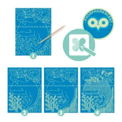 Djeco Kraskaarten Zeeleven Glow-in-the-Dark 8 Djeco Kraskaarten Zeeleven Glow-in-the-Dark -Peuter Plezier Verkoopwinkel djeco kraskaarten zeeleven 2