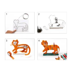 Djeco Sculptuur Workshop De Tijger Knutselpakket -Peuter Plezier Verkoopwinkel djeco sculpuur workshop tijger knutselpakket 1