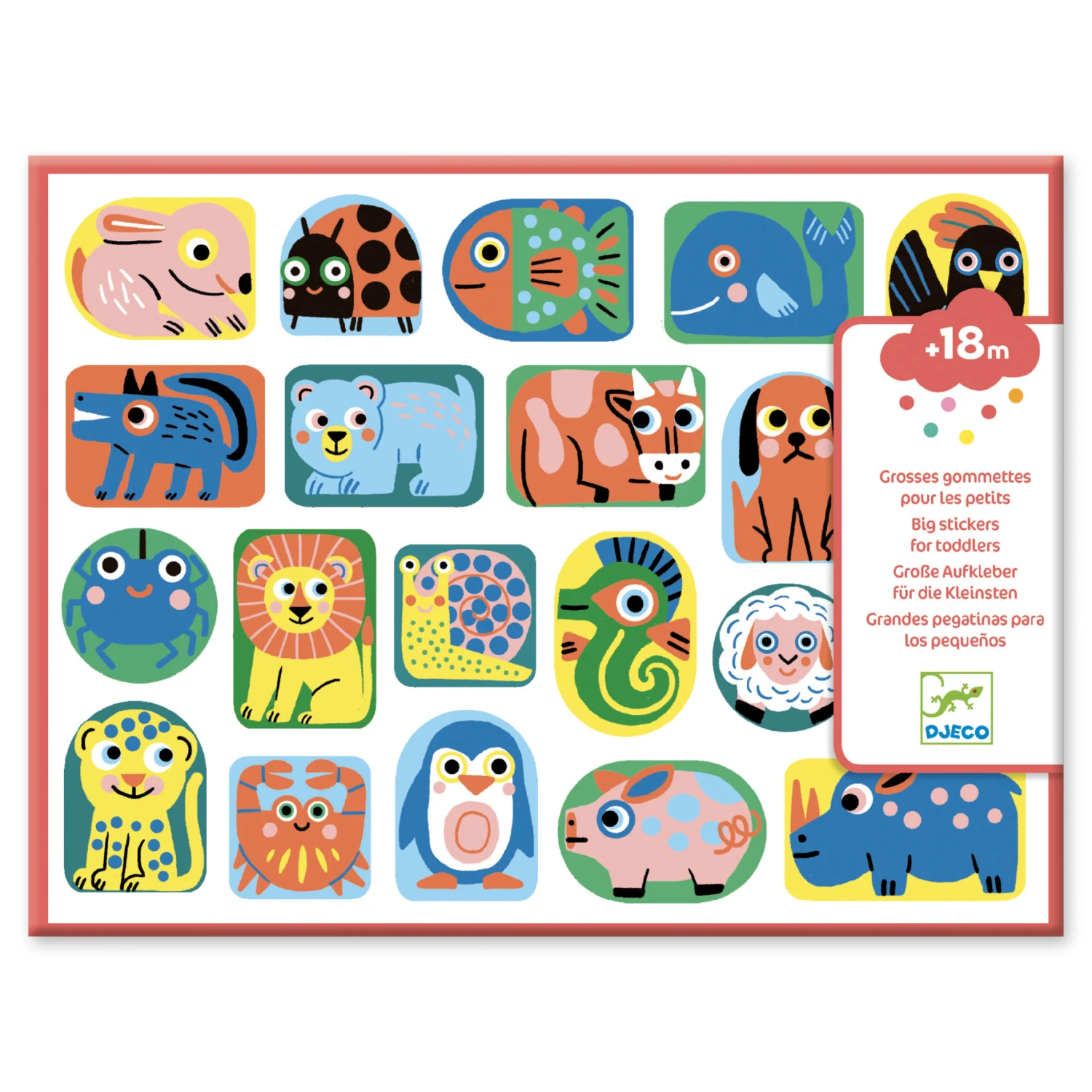 Djeco Stickers Babydieren 2 Stickerset 3 Djeco Stickers Babydieren 2 Stickerset