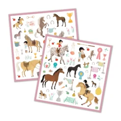 Djeco Stickers Paarden 160-stuks -Peuter Plezier Verkoopwinkel djeco stickers prinses paarden 1