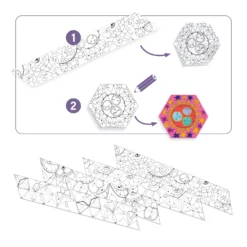 Djeco Kleurplaten-met-verrassing Mandala’s-Sterrenbeelden -Peuter Plezier Verkoopwinkel djeco verrassingskleurplaten mandalas sterrenbeelden 1
