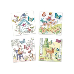 Djeco Kleurplaten-met-verrassing Vlindermeisje Knutselset -Peuter Plezier Verkoopwinkel djeco verrassingskleurplaten vlindermeisje 2