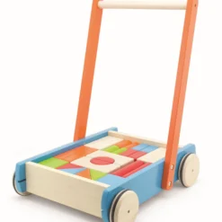 Pintoy Duwkar Blokkenkar Met Blokken -Peuter Plezier Verkoopwinkel duwkar blokkenkar pintoy 12506 1
