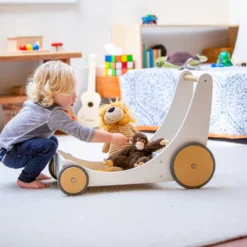 Kinderfeets Cargo Walker Wit Duwkar En Speelgoedkist In 1. -Peuter Plezier Verkoopwinkel duwkar kinderfeets cargo walker wit 3