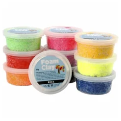 Foam Clay 10 X 35 G.boetseermateriaal -Peuter Plezier Verkoopwinkel foam clay set 10x35g