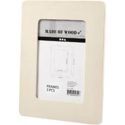 Houten Fotolijst 16 X 21,5 Cm. – Set Van 3 Stuks -Peuter Plezier Verkoopwinkel fotolijst 59226 1