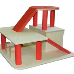 Robuuste Houten Garage Met Helikopterdek VanDijkToys -Peuter Plezier Verkoopwinkel garage van dijktoys 2923