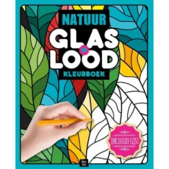 Glas In Lood Kleurboek Natuur -Peuter Plezier Verkoopwinkel glasinlood kleurboek natuur speelactief.nl cover 1