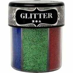 Glitter 6 Kleuren – 6 X 13 G. -Peuter Plezier Verkoopwinkel glitter 6 kleuren assorti 28429 1