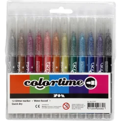 Glitterstiften Colortime -Peuter Plezier Verkoopwinkel glitterstiften colortime 1 1