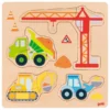 Houten Legpuzzel Bouwvoertuigen Goki -Peuter Plezier Verkoopwinkel goki 57439 legpuzzel bouwvoertuigen