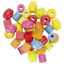 Houten Kralen Kleur Color In Pot Rijgkralen Goki -Peuter Plezier Verkoopwinkel goki houten kralen color kleur rijgkralen 1