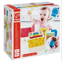 Stapelbare Muziekset – Hape Stacking Music Set -Peuter Plezier Verkoopwinkel haoe e0336 stapelbare muziekset 4