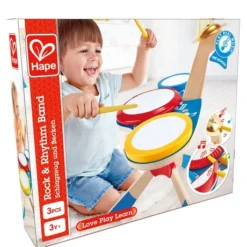 Drumstel – Hape Drum And Cymbal Set -Peuter Plezier Verkoopwinkel hape e0613 drum and cymbal set drumstel 4